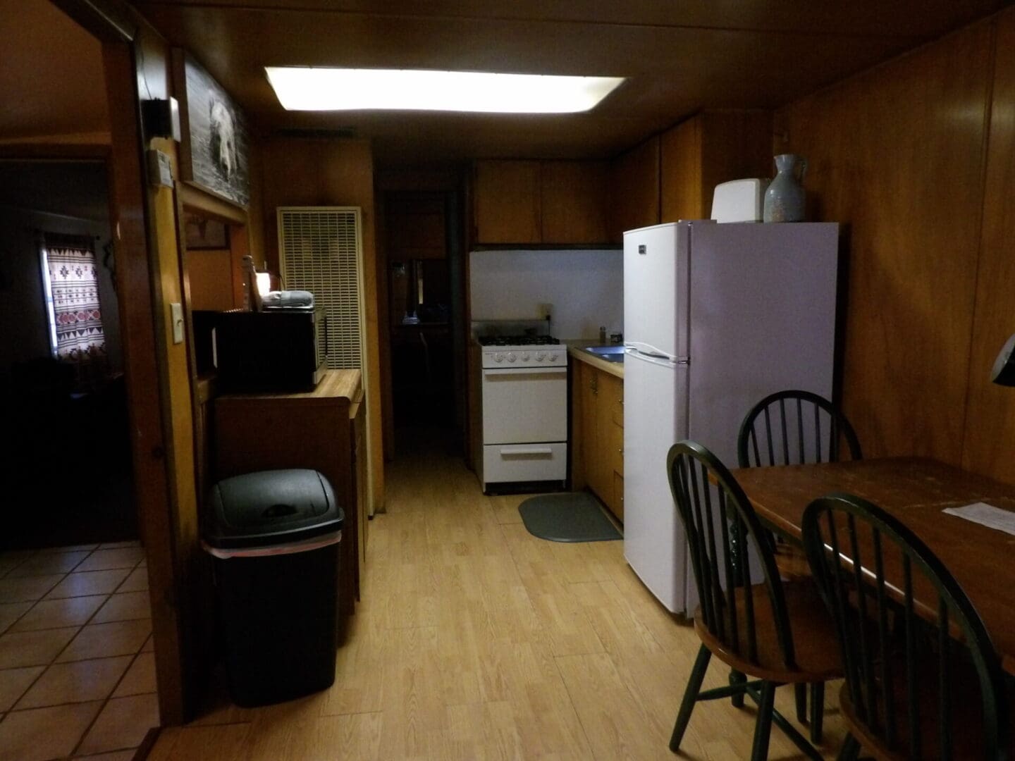 kitchen with refrigerator and sink